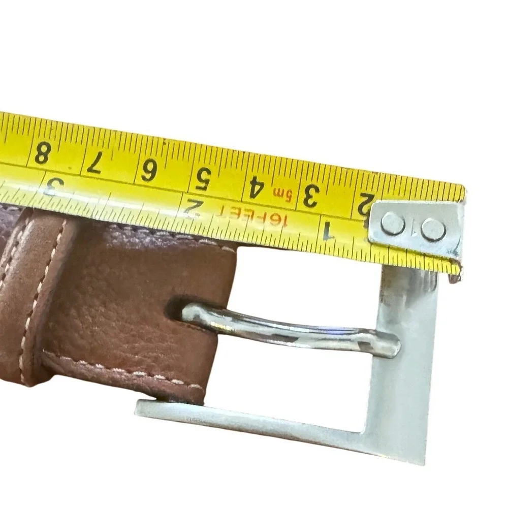 Martin Dingman Mens Brown Scotch Grain Leather Belt‎ Handcrafted USA Size 40 EUC